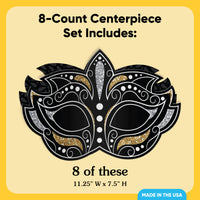 Masquerade 3D Centerpieces - 8 Ct