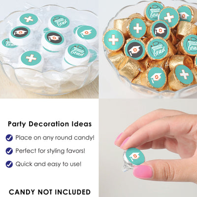 Medical School Grad - Doctor Graduation Party Small Round Candy Stickers - Party Favor Labels - 324 Count