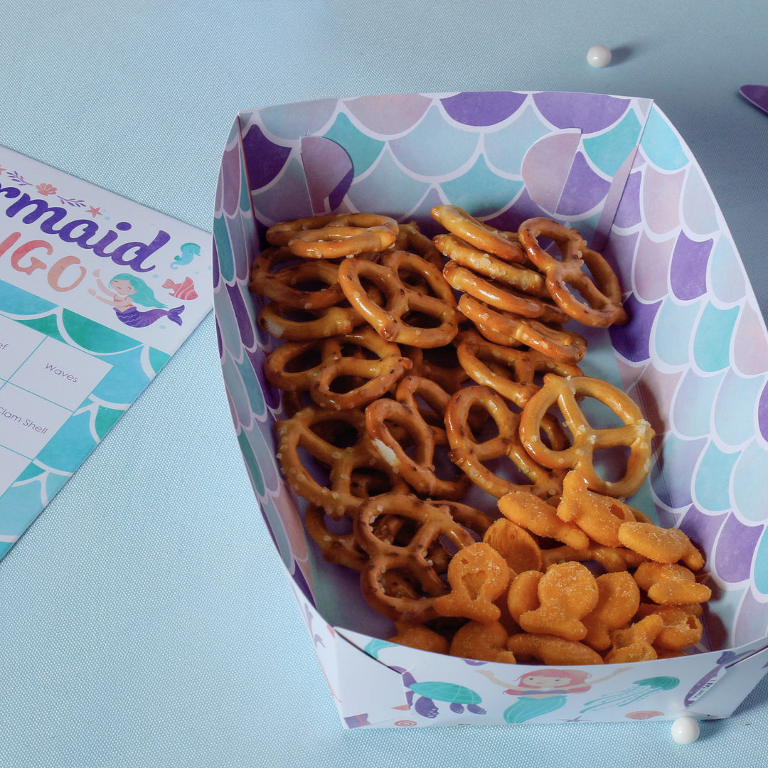 Mermaid Birthday Party Paper Food Trays
