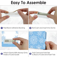 Merry Christmas Cards - DIY Assorted Holiday Party Cash Holder Gift - Funny Money Cards - Set of 6