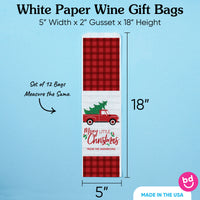 Custom Text Wine Bags - Merry Little Christmas Tree