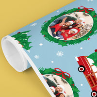Custom Photo Wrapping Paper - Merry Little Christmas Tree