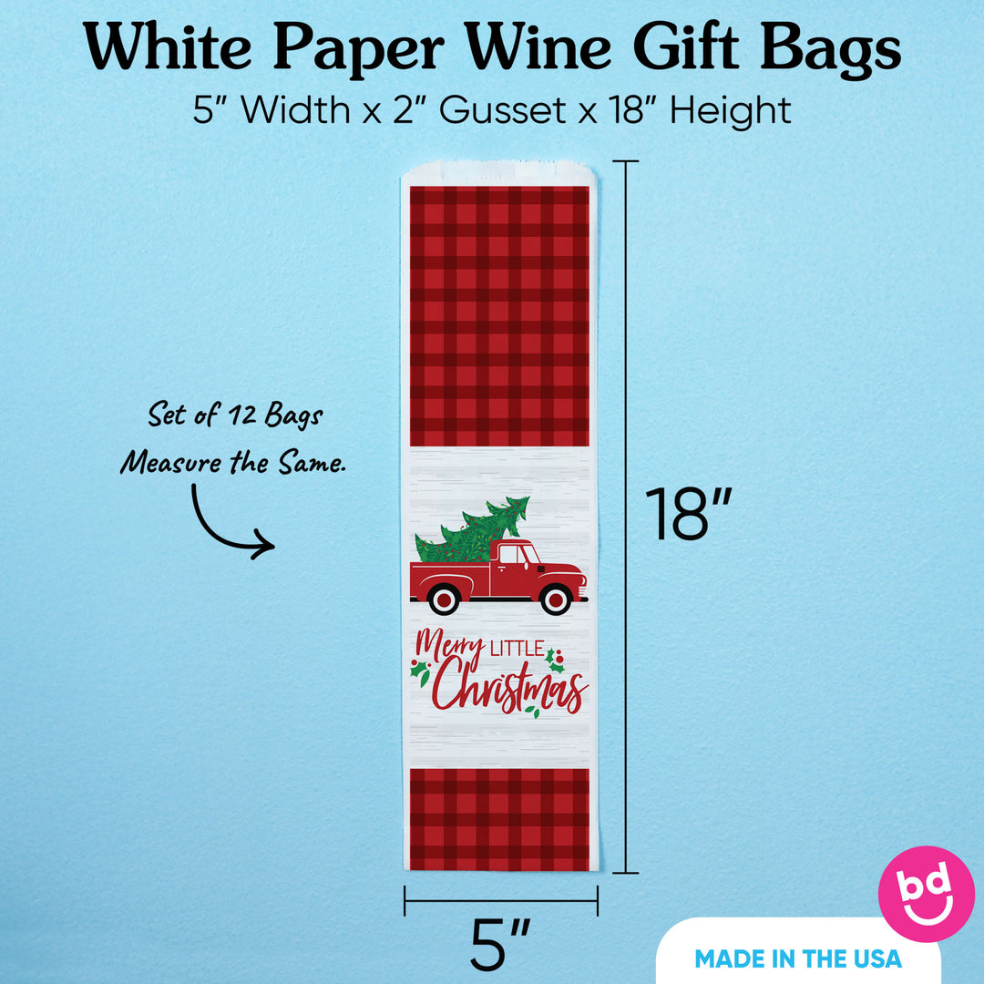 Wine Bags - Merry Little Christmas Tree