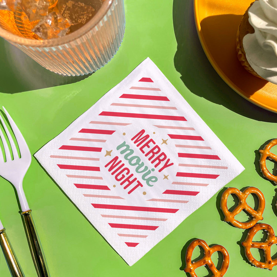 Napkins - Merry Movie Night - 24 Ct