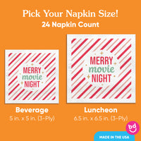 Napkins - Merry Movie Night - 24 Ct