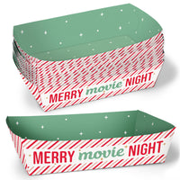 Merry Movie Night Paper Food Trays - 12 Ct