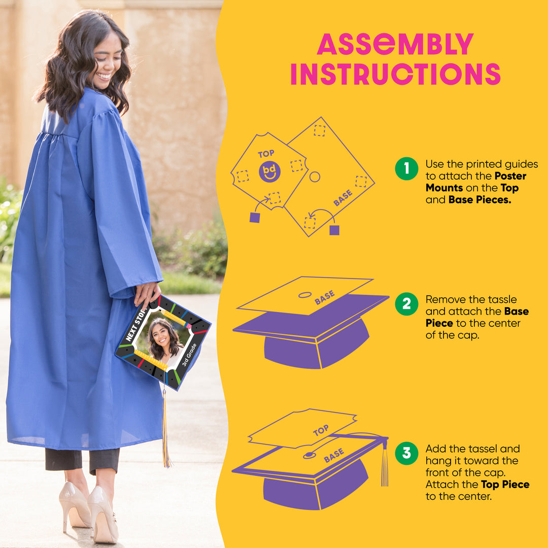 Graduation cap cover assembly instructions