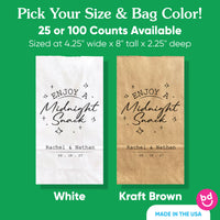 Custom Text Popcorn Bags - Midnight Snack