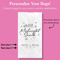 Custom Text Popcorn Bags - Midnight Snack
