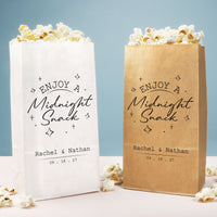 Custom Text Popcorn Bags - Midnight Snack
