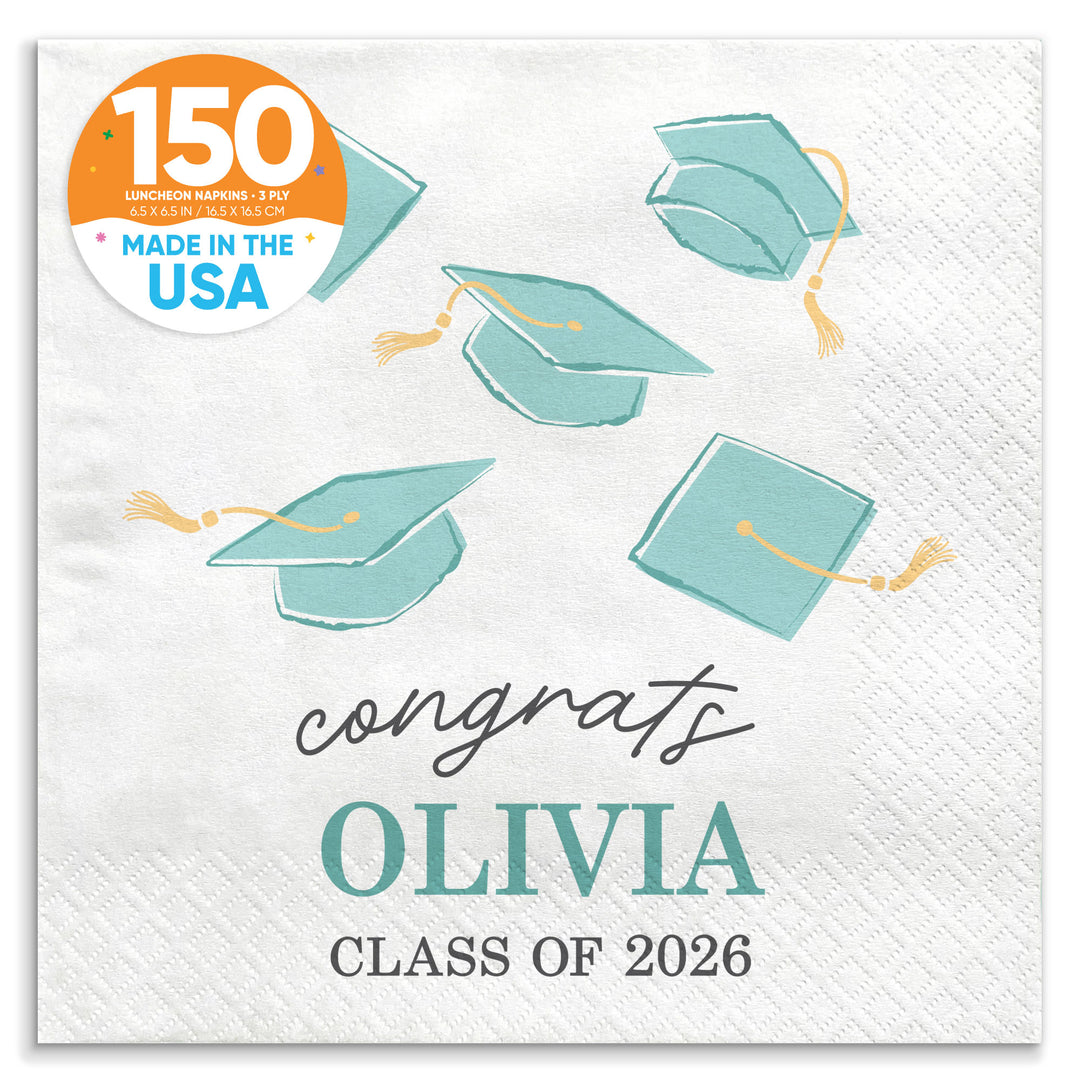 Custom Text - Pastel Grad Napkins