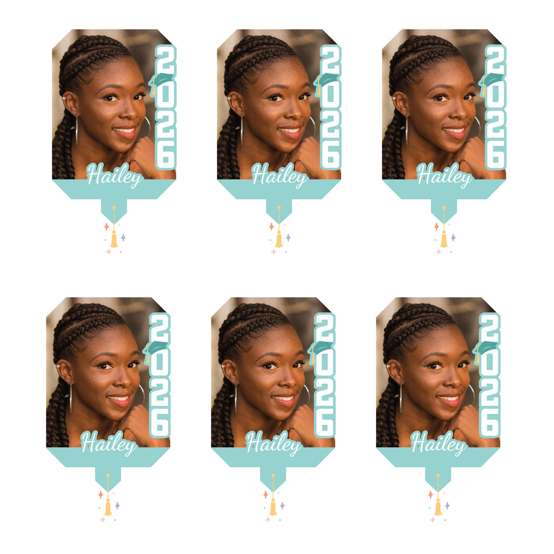 Custom Pastel Grad Photo Paddle 1, 3, 6, or 12 Ct