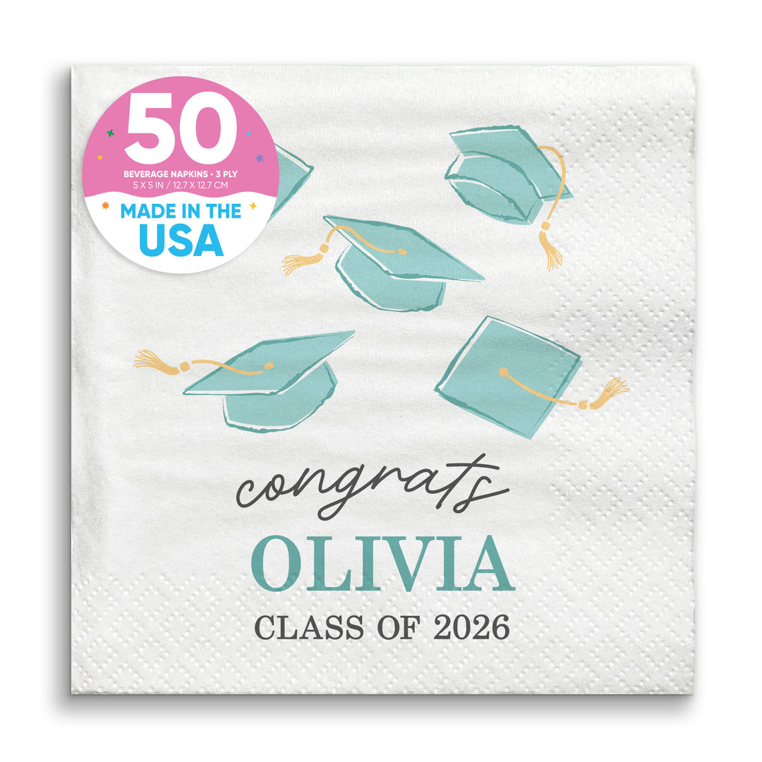 Custom Text - Pastel Grad Napkins