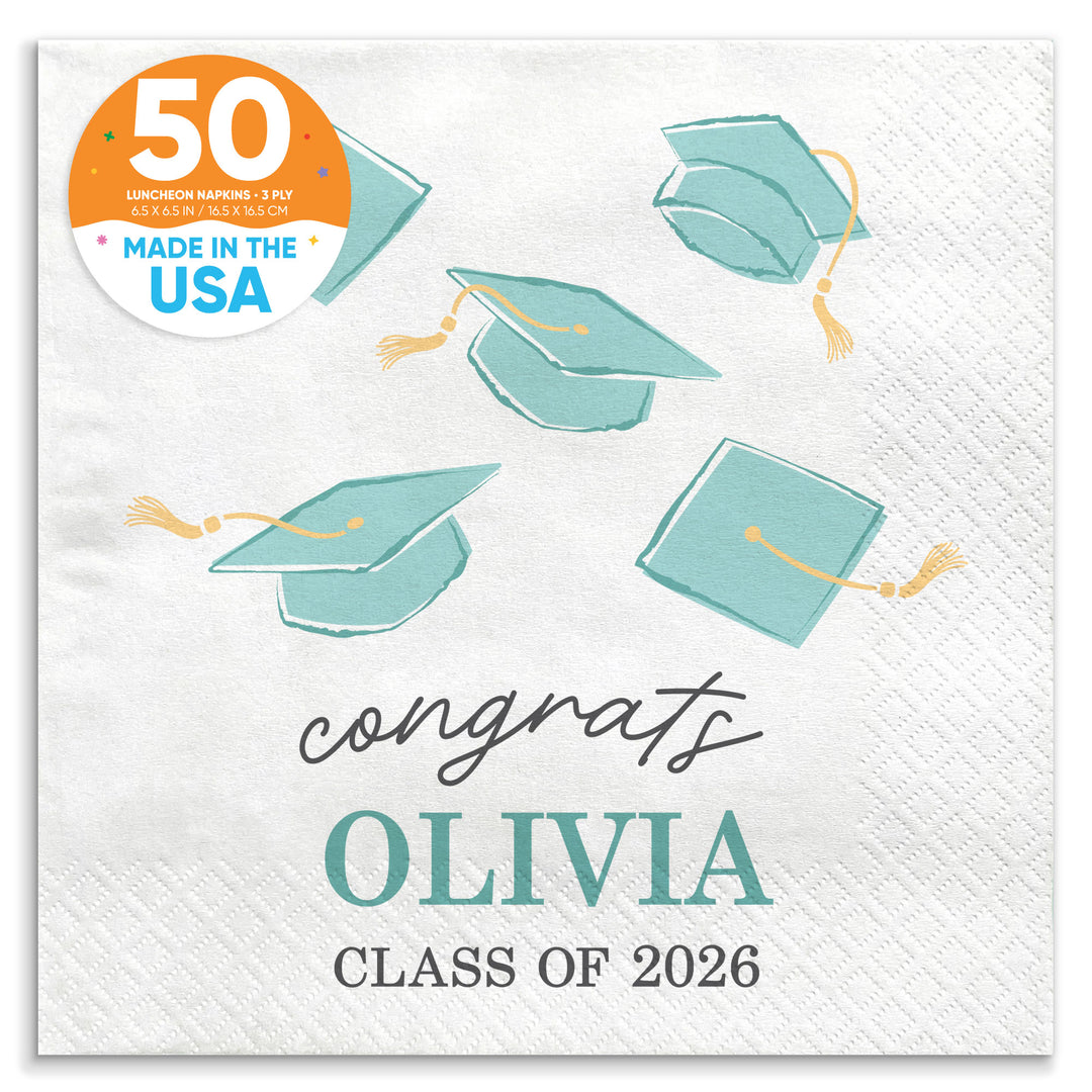 Custom Text - Pastel Grad Napkins