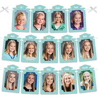 Mint Green graduation photo banner timeline display
