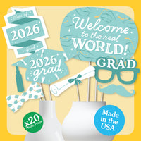 Close-up graduation photo prop saying detail