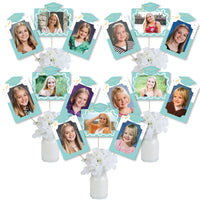 Mint Green graduation photo table toppers centerpiece kit