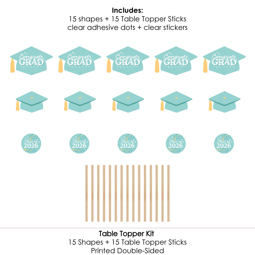 Pastel Grad - Table Toppers - 15 Ct