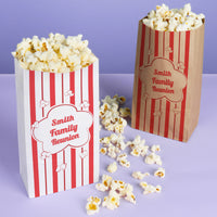 Custom Text Popcorn Bags - Movie Night