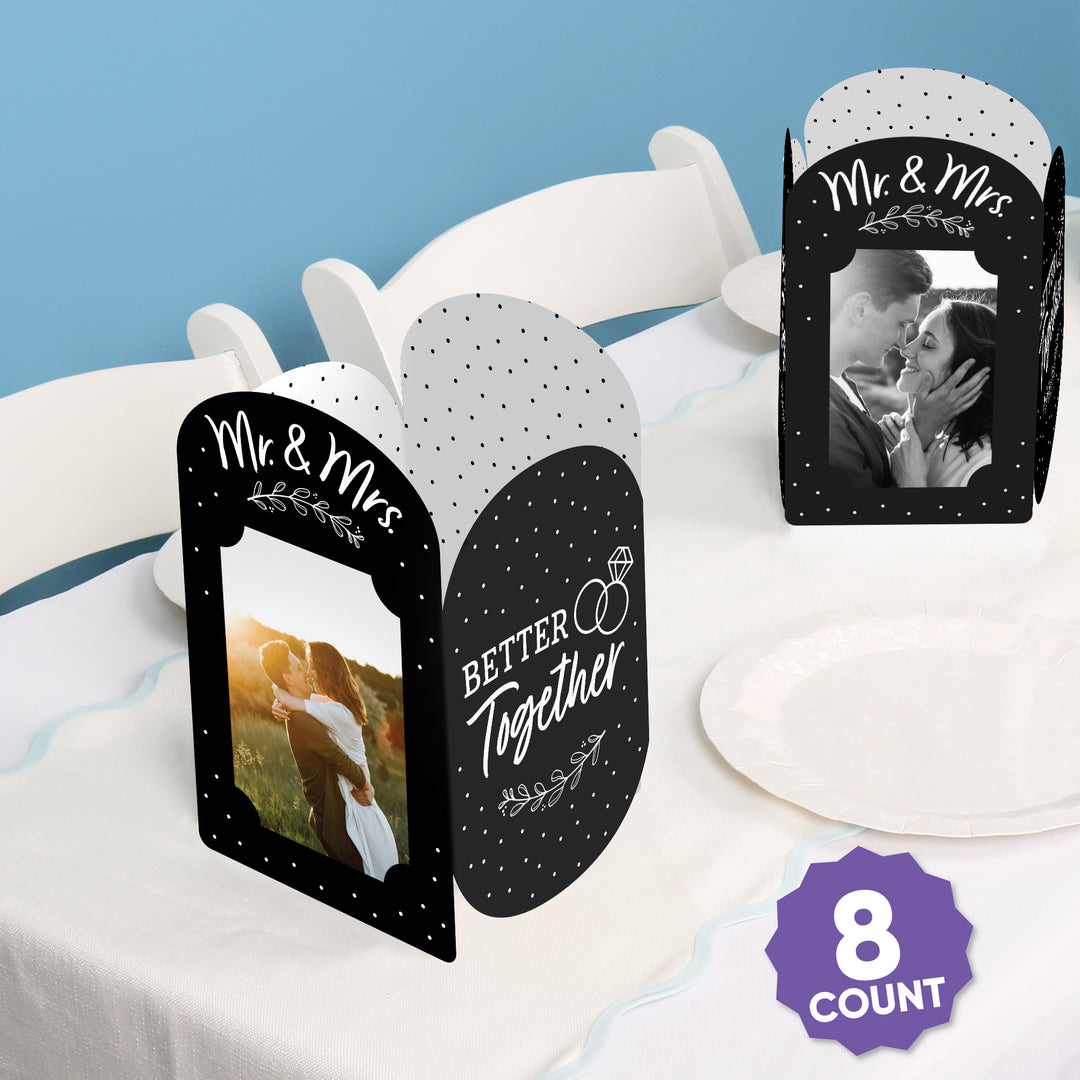 Mr. and Mrs. Photo Centerpieces - 8 Ct