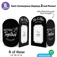 Mr. and Mrs. Photo Centerpieces - 8 Ct