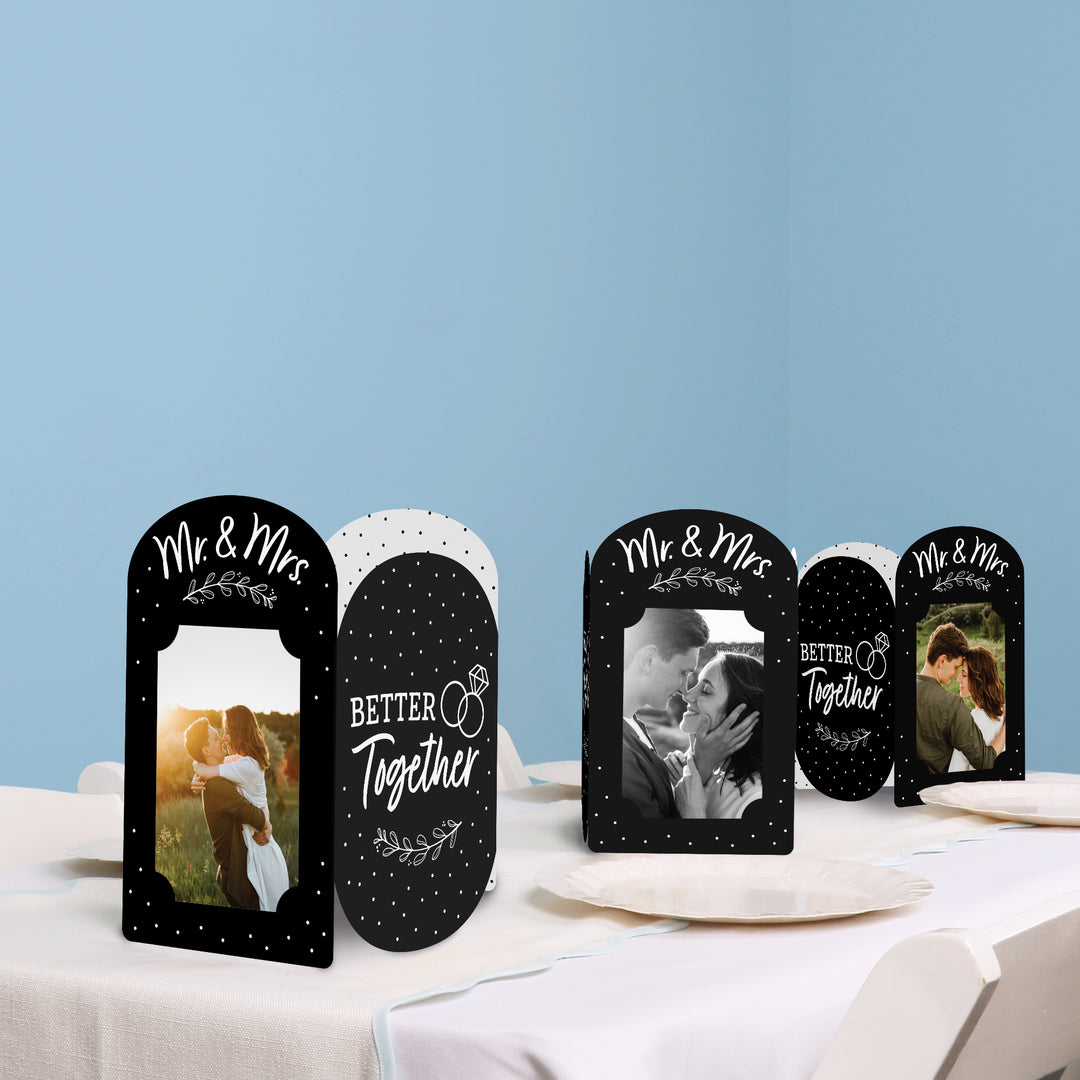 Mr. and Mrs. Photo Centerpieces - 8 Ct
