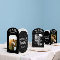 Mr. and Mrs. Photo Centerpieces - 8 Ct