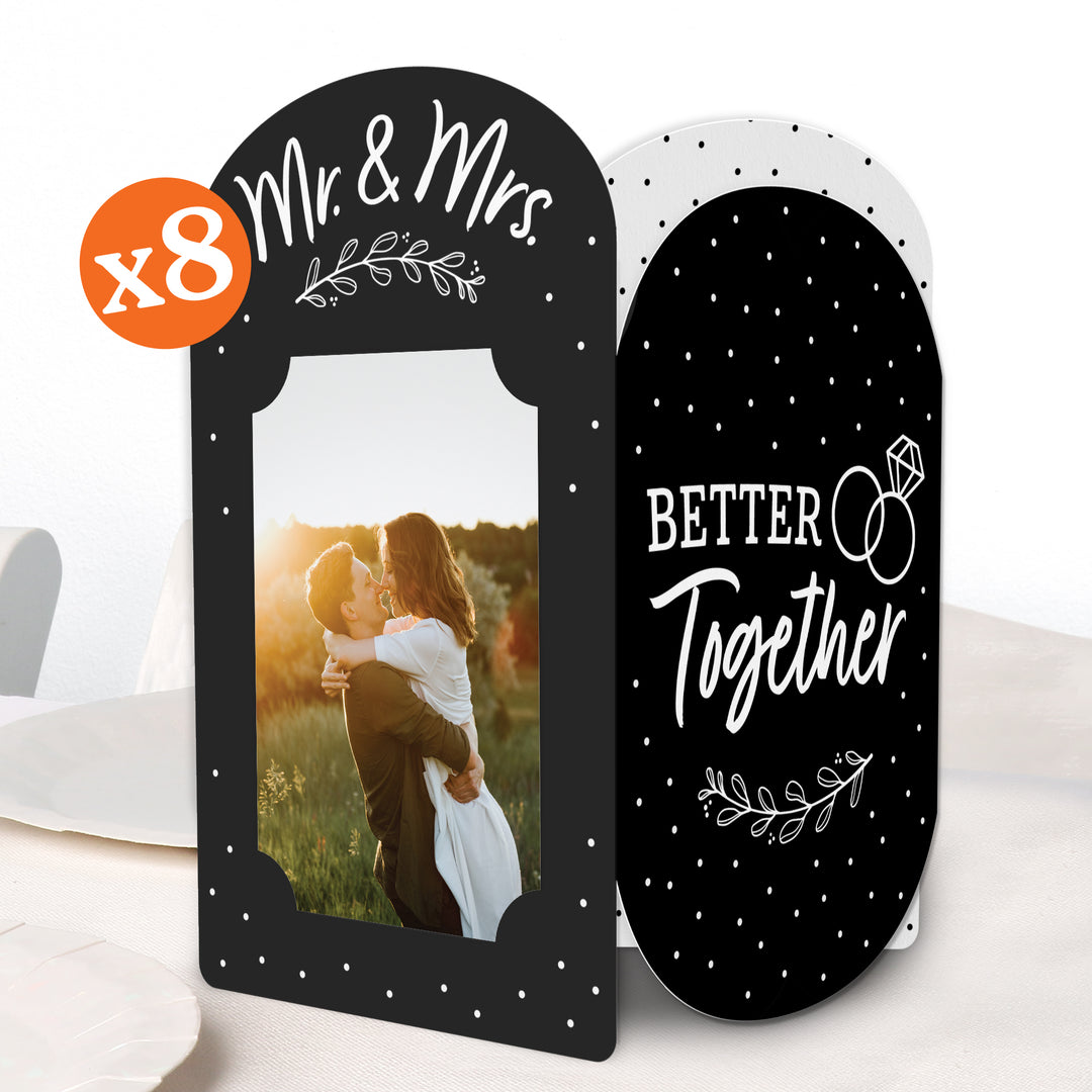 Mr. and Mrs. Photo Centerpieces - 8 Ct