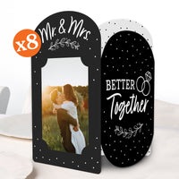 Mr. and Mrs. Photo Centerpieces - 8 Ct
