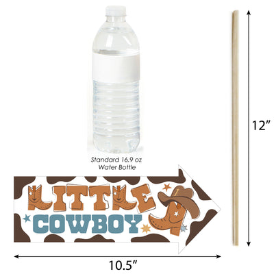 Funny My First Rodeo - Little Cowboy 1st Birthday Party Photo Booth Props Kit - 10 Piece