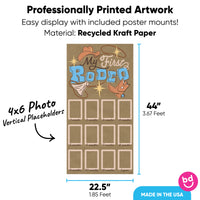 Kraft paper banner 4x6 monthly photo placeholders detail view