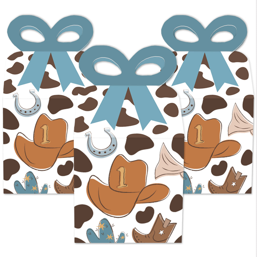 First Rodeo Party Box My First Rodeo - Square Favor Gift Boxes - Little Cowboy 1st Birthday ...
