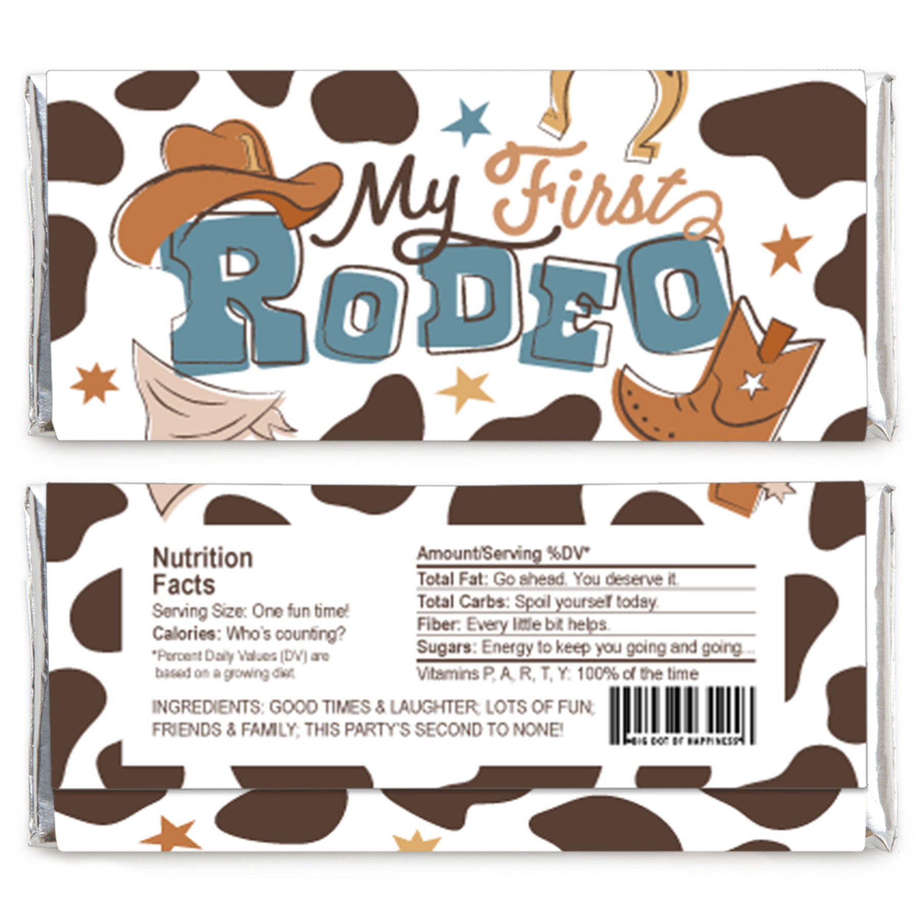 My First Rodeo - Candy Bar Wrapper Little Cowboy 1st Birthday Party ...