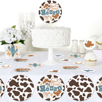 My First Rodeo - Little Cowboy 1st Birthday Party Giant Circle Confetti - Party Decorations - Large Confetti 27 Count
