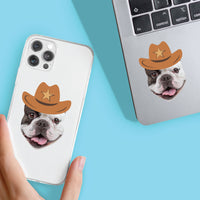 Custom Photo My 1st Rodeo Fun Face Cut-Out Stickers - Set of 24