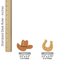 My First Rodeo - DIY Shaped Little Cowboy 1st Birthday Party Cut-Outs - 24 Count