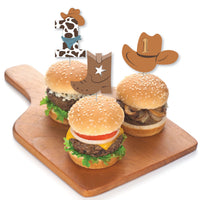 My First Rodeo - Dessert Cupcake Toppers - Little Cowboy 1st Birthday Party Clear Treat Picks - Set of 24
