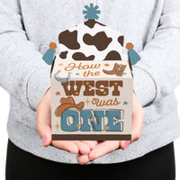 My First Rodeo - Treat Box Party Favors - Little Cowboy 1st Birthday Party Goodie Gable Boxes - Set of 12