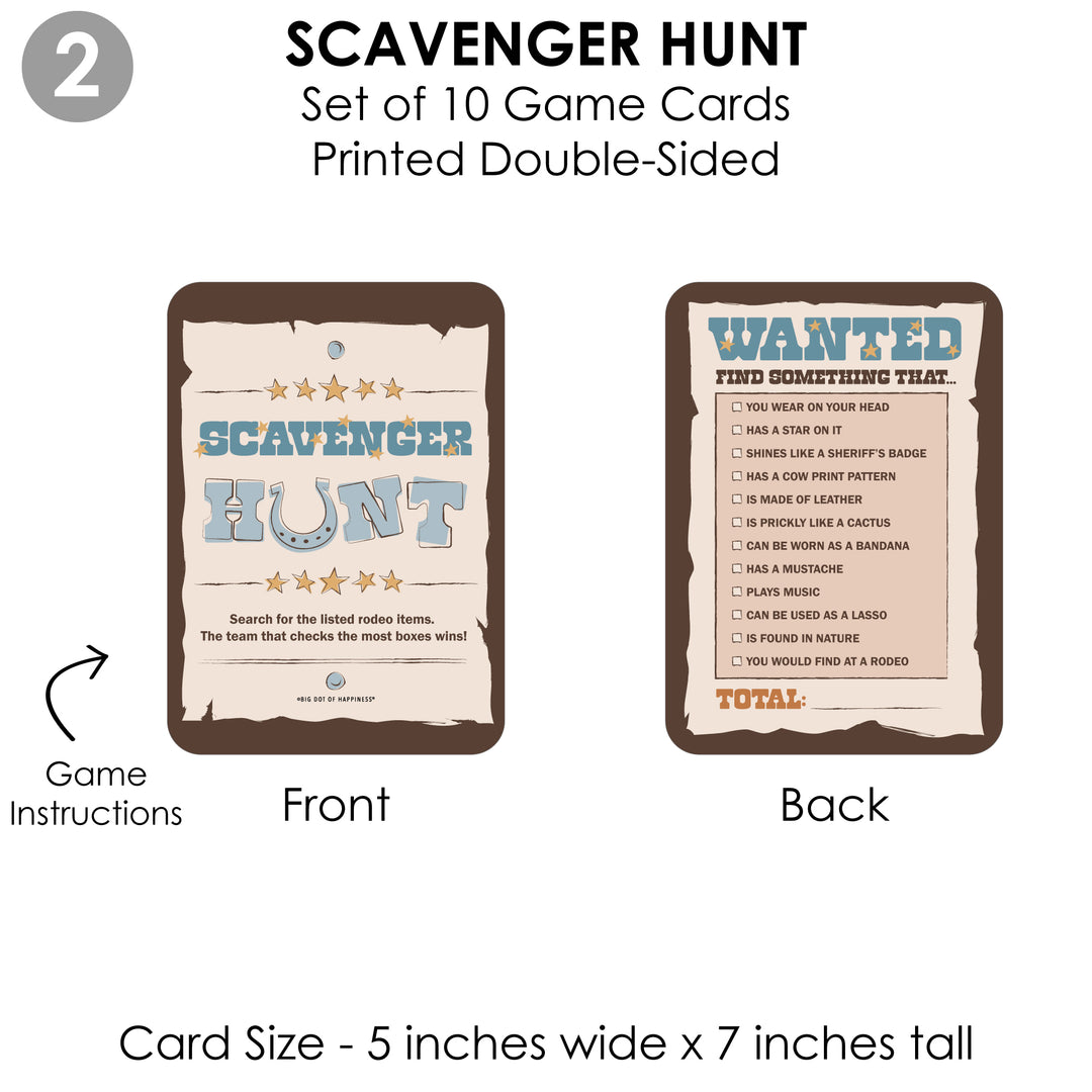 My First Rodeo - 4 Little Cowboy 1st Birthday Party Games - 10 Cards Each - Gamerific Bundle