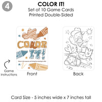 My First Rodeo - 4 Little Cowboy 1st Birthday Party Games - 10 Cards Each - Gamerific Bundle