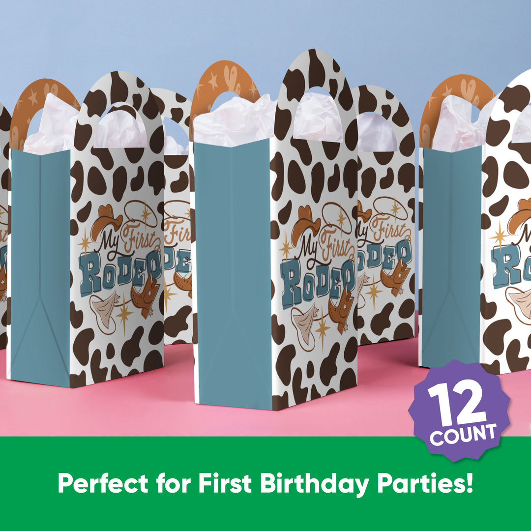 My First Rodeo Paper Favor Bags - 12 Ct
