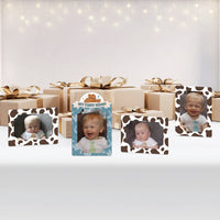 My First Rodeo - Little Cowboy 1st Birthday Party 4x6 Picture Display - Paper Photo Frames - Set of 12