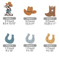 My First Rodeo - Cowboy Boots, Hat Horseshoe and Number 1 Lawn Decorations - Outdoor Little Cowboy 1st Birthday Party Yard Decorations - 10 Piece