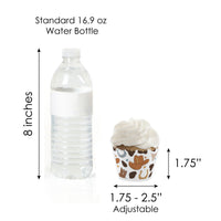 My First Rodeo - Cupcake Decoration - Little Cowboy 1st Birthday Party Cupcake Wrappers and Treat Picks Kit - Set of 24