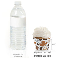 My First Rodeo - Little Cowboy 1st Birthday Party Decorations - Party Cupcake Wrappers - Set of 12