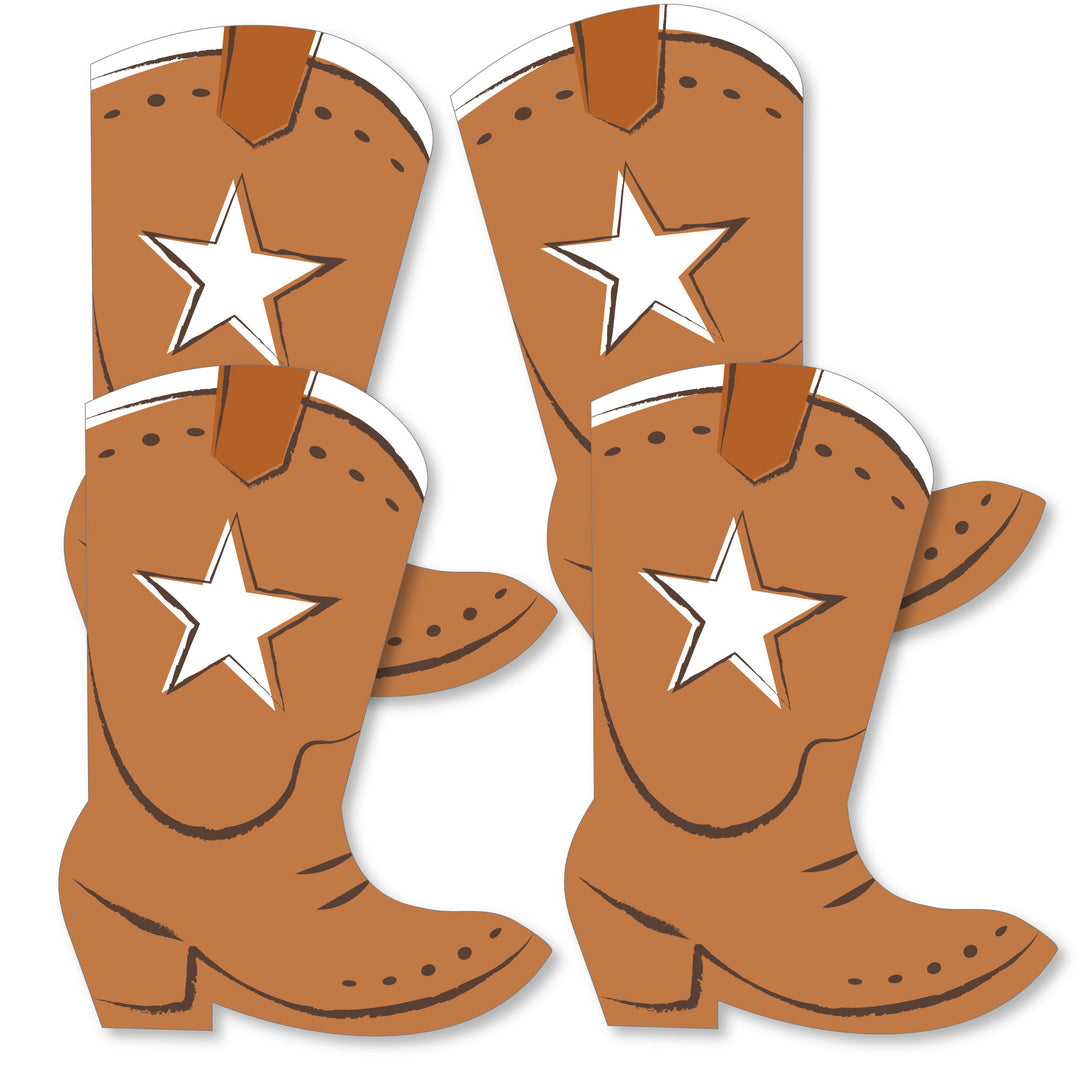 My First Rodeo - Cowboy Boots Decorations DIY Little Cowboy 1st Birthday Party Essentials - Set of 20