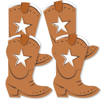 My First Rodeo - Cowboy Boots Decorations DIY Little Cowboy 1st Birthday Party Essentials - Set of 20