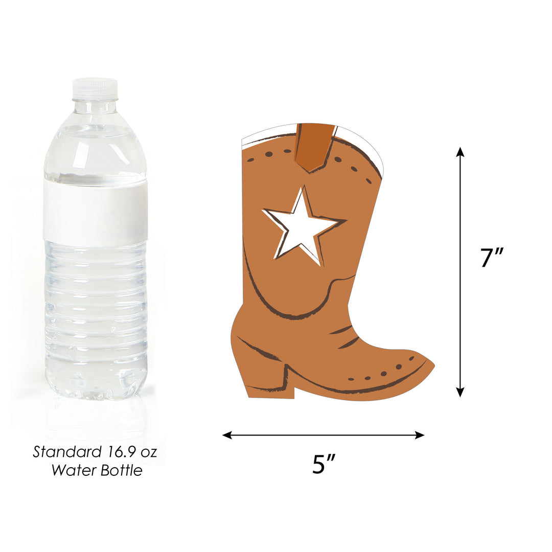 My First Rodeo - Cowboy Boots Decorations DIY Little Cowboy 1st Birthday Party Essentials - Set of 20