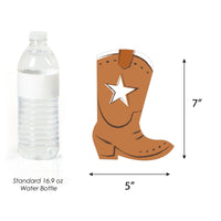 My First Rodeo - Cowboy Boots Decorations DIY Little Cowboy 1st Birthday Party Essentials - Set of 20