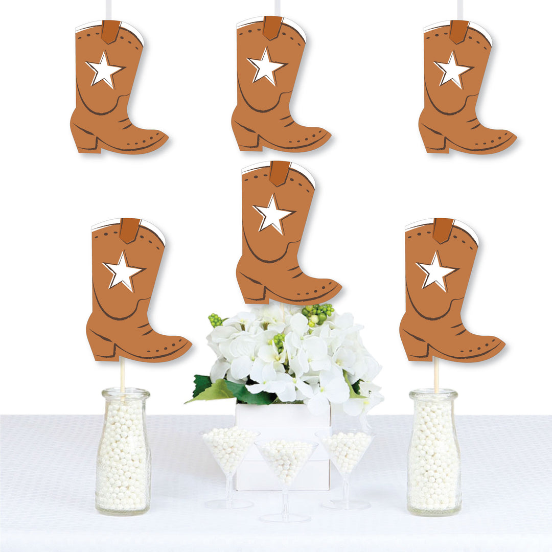 My First Rodeo - Cowboy Boots Decorations DIY Little Cowboy 1st Birthday Party Essentials - Set of 20